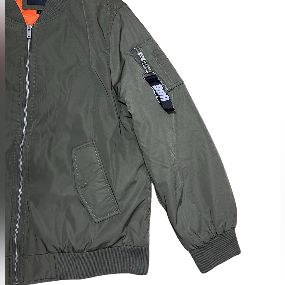 ⚡️SOLD⚡️UGG Aviator Style Bomber Jacket Olive Green Women’s Size Large - Picture 14 of 16